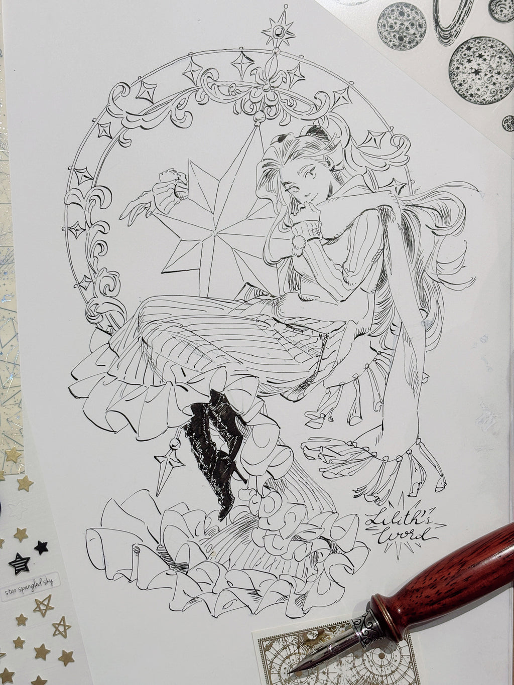 Original ink drawing - Day 25